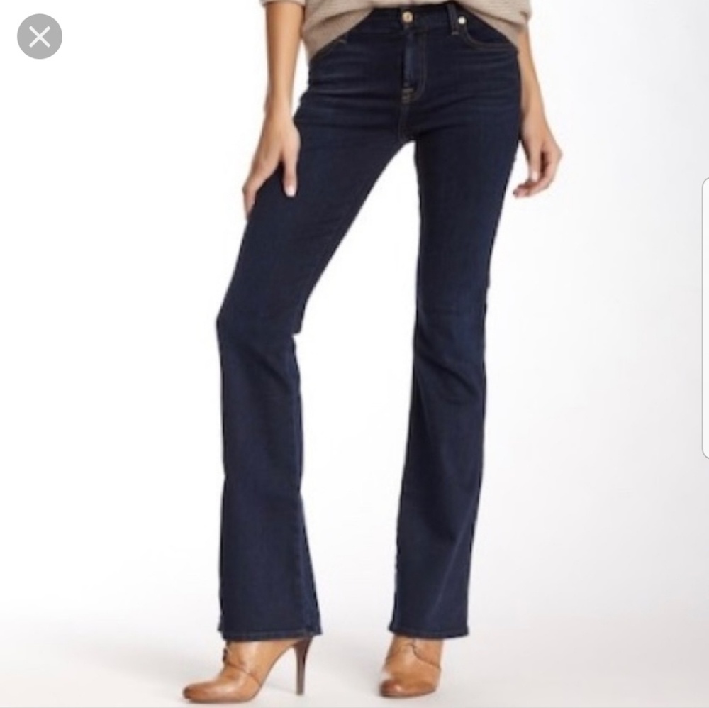 7 for All Mankind Mid Rise Bootcut Dark Wash